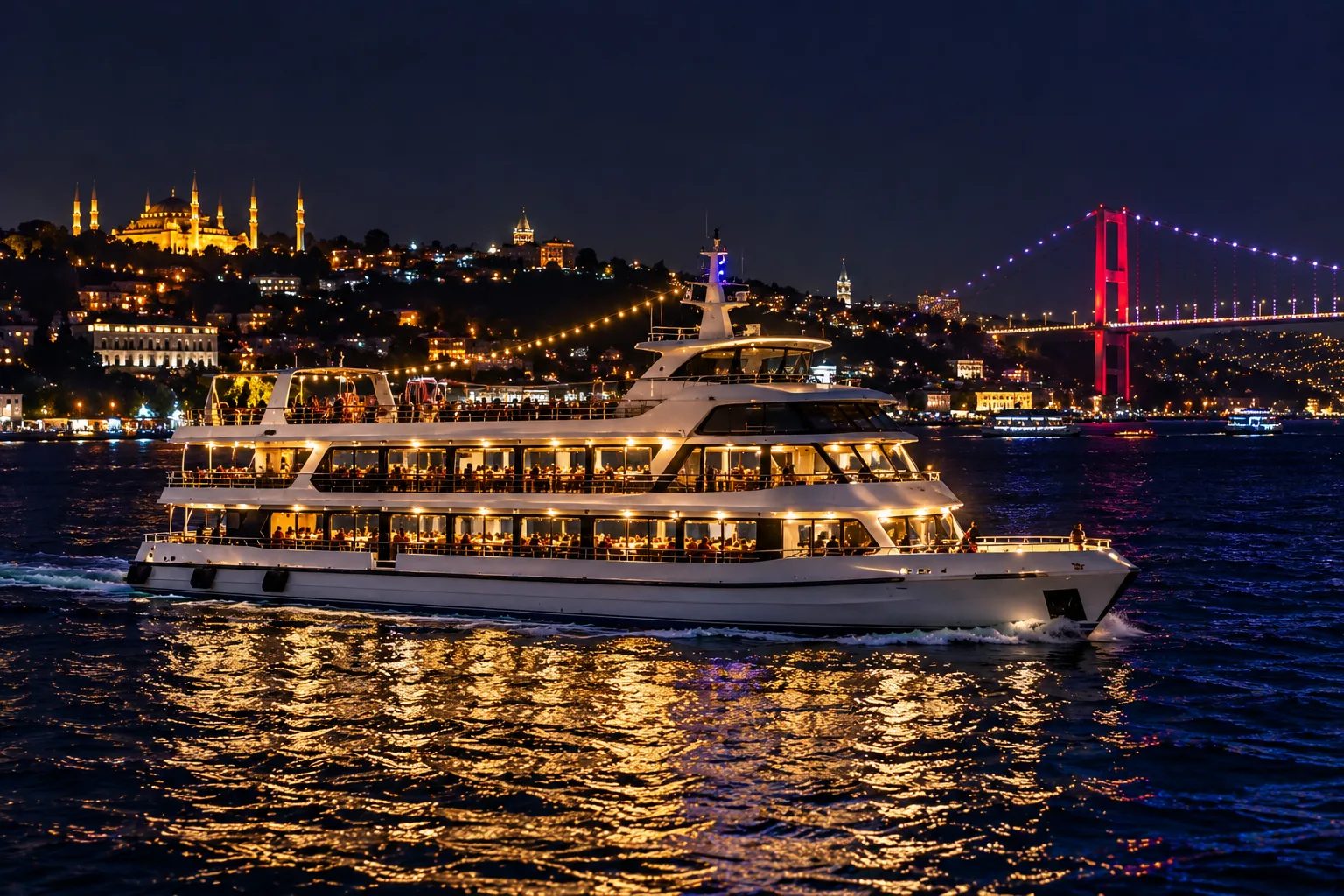 Night Bosphorus Tour with Cookies and Tea