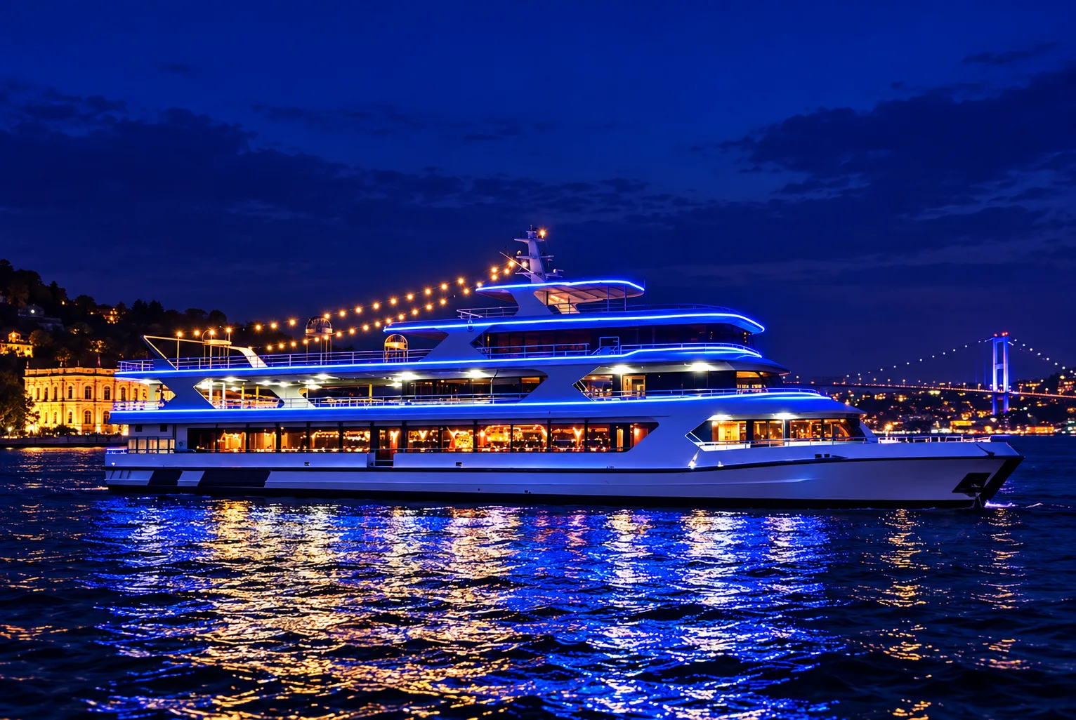 Bosphorus dinner cruise with turkish night shows